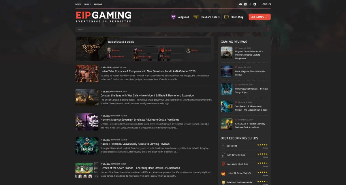 EIP Gaming Video Game Walkthroughs News Reviews